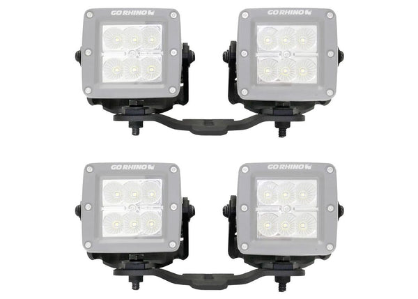 Go Rhino Supports d'éclairage pour deux cubes de 3 po 2018-2026 Wrangler JL/Wrangler JLU (731030T)
