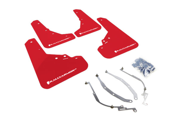 Rally Armor Garde-boue 12-18 Fiat 500 - rouge avec logo blanc