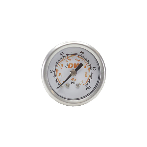DeatschWerks Manomètre mécanique de pression de carburant 0-100 PSI 1/8 po NPT