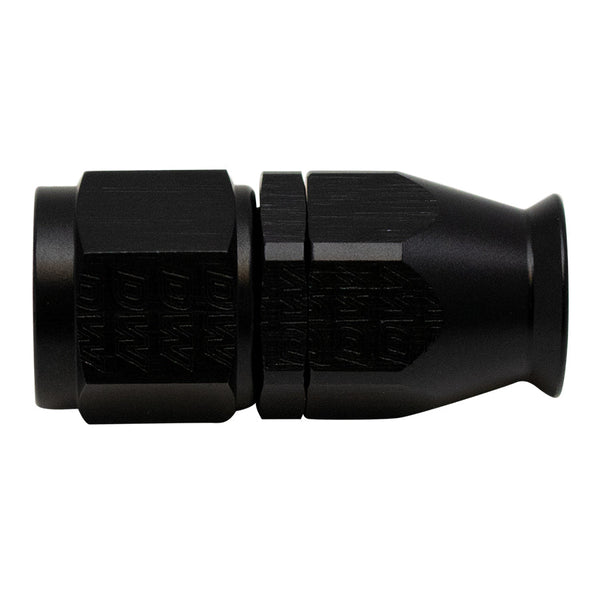 DeatschWerks Raccord d'extrémité de boyau PTFE femelle pivotant droit 8AN (1 insert olive inclus) - noir mat anodisé