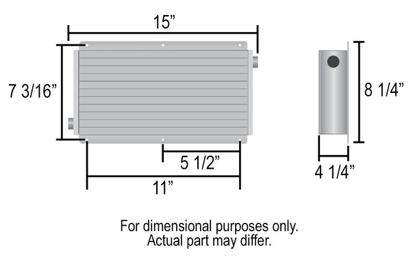 Derale 11 Row Hi-Flow Racing Remote Fluid Cooler, 7/8-14 UNF O-ring