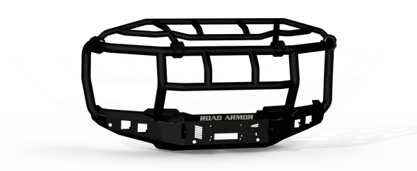 Road Armor 2023+ F250/F350 Stealth Front Winch Compatible Bumper Titan Ii Guard Intimidator Texture Black (6232F6B)