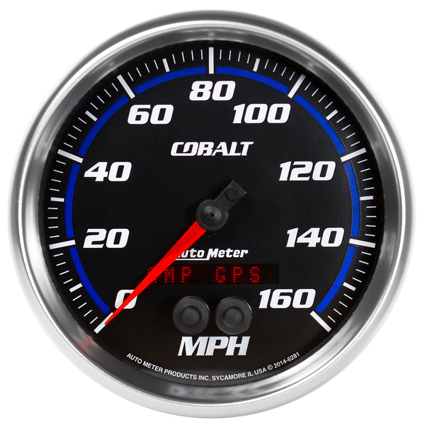 AutoMeter Indicateur de vitesse GPS 5 po, 0-160 MPH, Cobalt