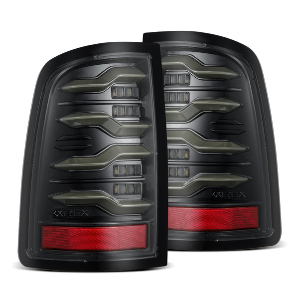 AlphaRex LED Taillights Alpha Black — 2009-2018 Dodge Ram (640003)