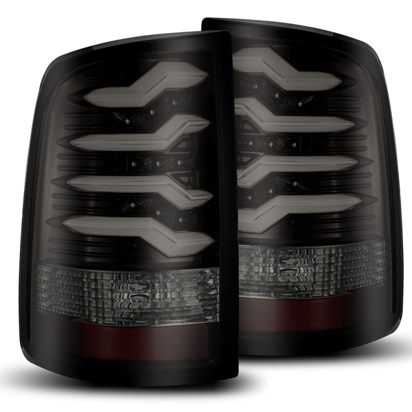 AlphaRex LED Taillights Jet Black — 2009-2018 Dodge Ram 1500 (640010)