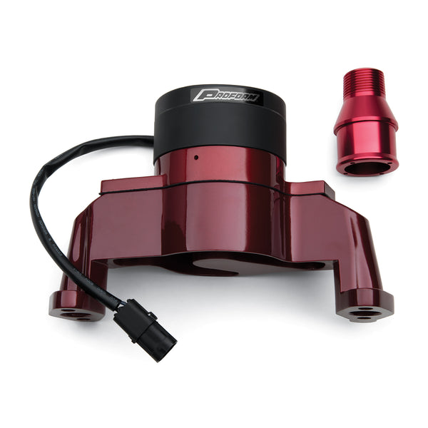 Proform Electric Engine Water Pump Aluminum Red Powder Coat Fits SB Chevy Engines