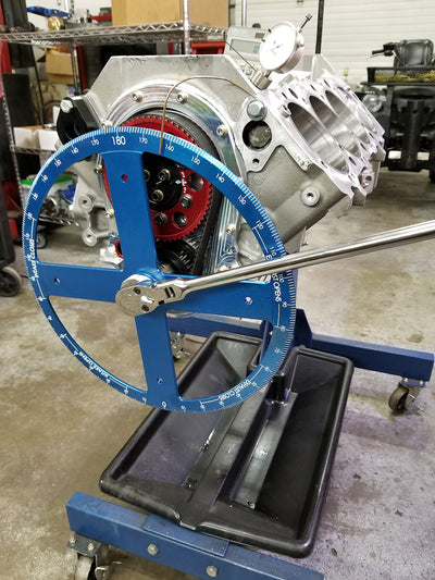 Proform Disque gradué d'arbre à cames modèle Pro 16 po de diamètre, anodisé bleu, chiffres blancs