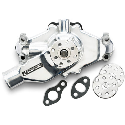 Proform Engine Water Pump Mechanical Short Style High Flow Model Polished SB Chevy