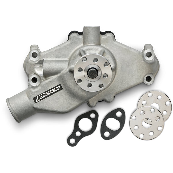 Proform Engine Water Pump Mechanical Short Style High Flow Model Satin SB Chevy