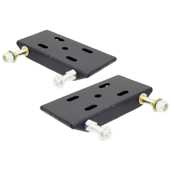 RockJock Plaques de ressorts à lames YJ pour ressorts de 2 1/2 po avec supports d'amortisseur et de barre stabilisatrice - paire