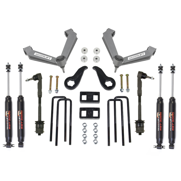 ReadyLift Suspension Lift Kit — 3.5" Lift — SST3000 Shocks, 1" Rear Lift — 2011-2019 Chevrolet Silverado 2500 HD, select trims; 2011-2019 GMC Sierra 2500 HD, select trims (69-3513)