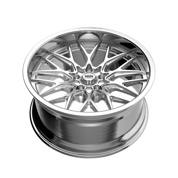 Ridler 681 22x9 / 5x127 BP / 0mm Offset / 83.82mm Hub Brushed w/ Polished Lip Wheel