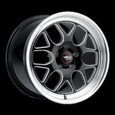 Weld Roue Solana Drag 18x8 / 5x120 BP / ET15 / 5.09 po BS / diamètre 78.1 - noir brillant usiné
