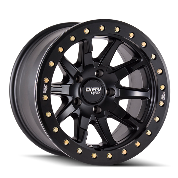 Dirty Life Roue beadlock 9304 DT-2 20x9 / 6x135 / déport 12mm / moyeu 87.1mm - noir mat