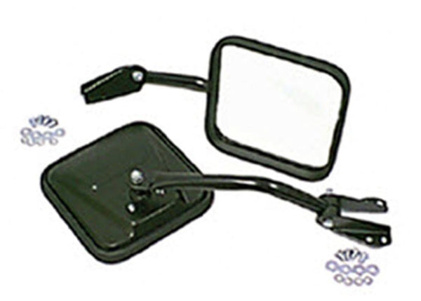 Rugged Ridge SIDE Mirror PAIR Black 5586 CJ WITH Convex Mirror Glass FOR Passenger SIDE