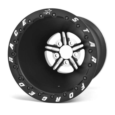 Race Star Roue 63 Pro Forged DBL Bead Liner 16x18 5x5.00BC 5.00BS - noir anodisé/usiné