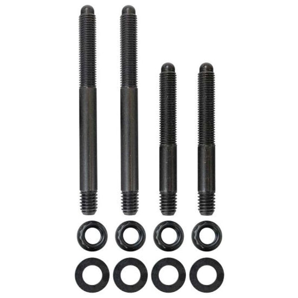Moroso Ensemble de goujons de carburateur avec support - 2 pièces 5/16 po-24 x 2.5 po et 2 pièces 5/16 po-24 X 3.5 po de long avec écrous 12 pans