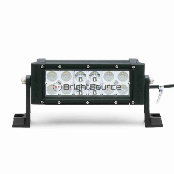 Brightsource Light Bar Econo Straight 2 row City Series 8in Flood/Spot w/12 x 1.5w Osram LEDs 6000K 18W (1.5w, 18W)