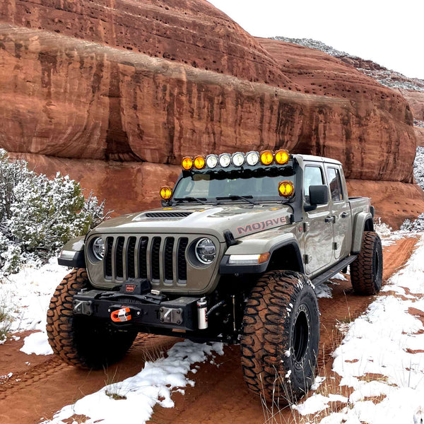 KC Hilites 2021+ Wrangler 392/Mojave Bracket/Mount Set 50" Overhead Light Mount
