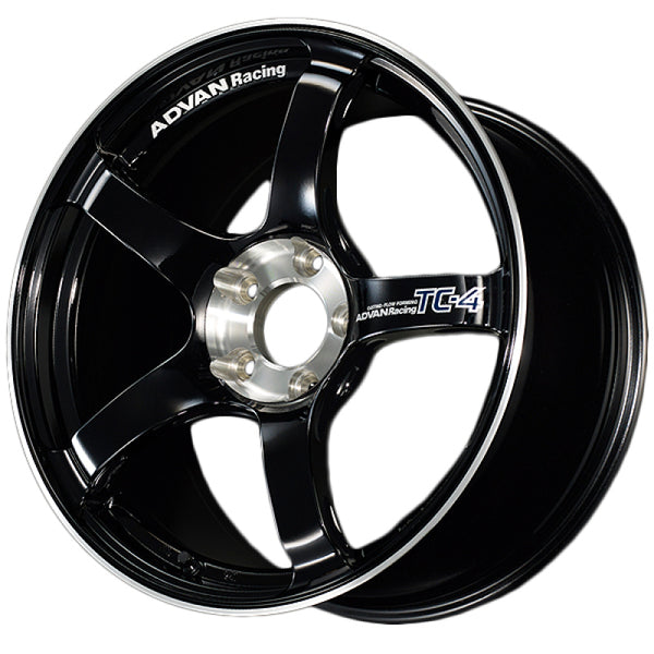 Advan Roue TC4 18x10 +35 5x114.3 - noir brillant Racing et taillé au diamant