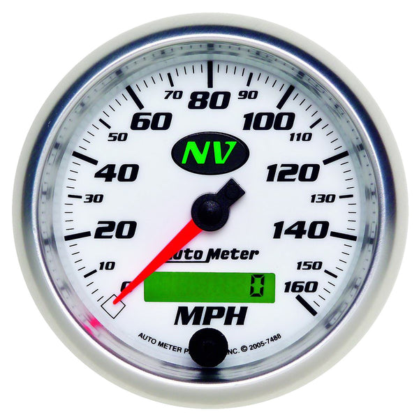 AutoMeter Indicateur de vitesse 3-3/8 po, 0-160 MPH, NV