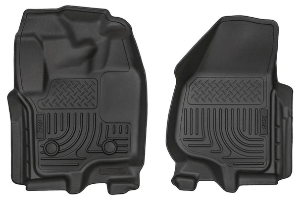 Husky Liners Floor Liner WeatherBeater Front - Black — for select Ford trucks (WC18701)