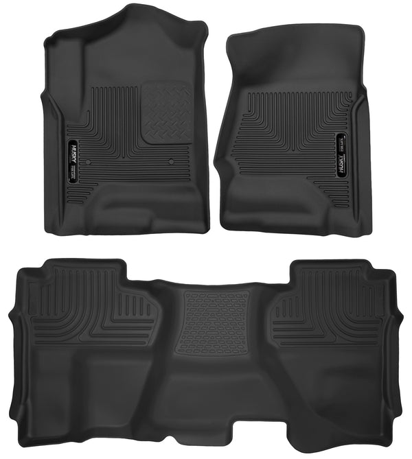 Husky Liners Front Floor Liners — 2014-2018 Chevrolet Silverado 1500, Black (HSL53918)