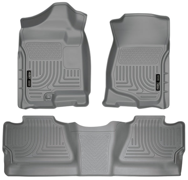 Husky Liners Front Floor Liner — 2007-2013 Chevrolet Silverado 1500, Grey