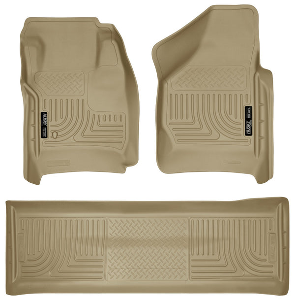 Husky Liners Protège-planchers avant et de 2e rangée Weatherbeater (couverture des espaces pour les pieds) (98383)