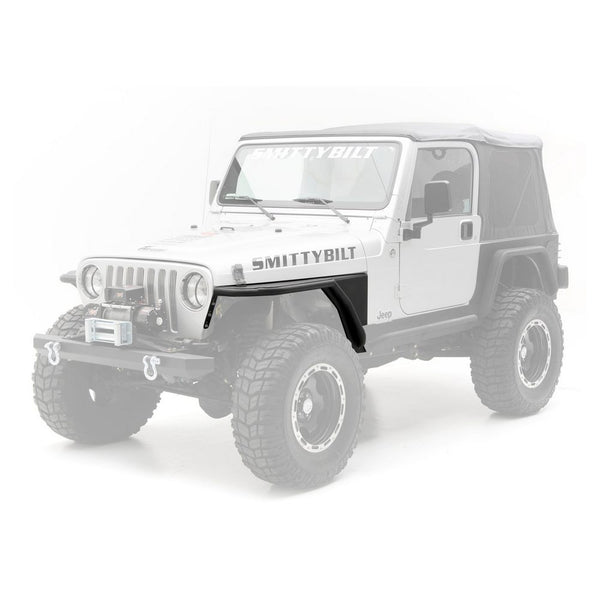 Smittybilt XRC Front Tube Fenders w/ 3" Flare - Textured Black (97-06 TJ)