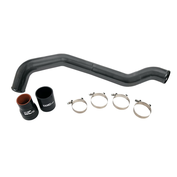 Wehrli Tuyau de refroidisseur intermédiaire côté conducteur 3 po 04.5-10 Chevrolet 6.6L LLY/LBZ/LMM Duramax - blanc brillant