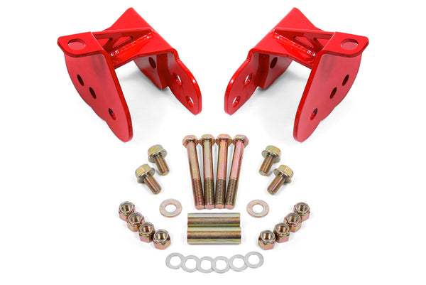 BMR Supports de relocalisation de bras de suspension arrière 64-72 Chevy Chevelle - rouge