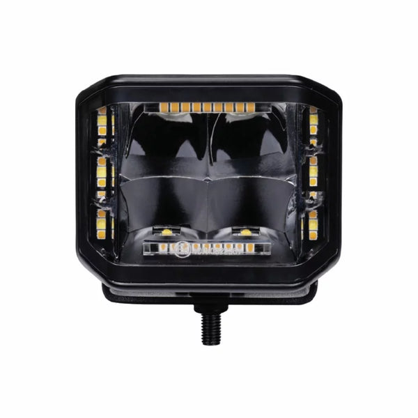 Brightsource Phare cube 3.8 po à éclairage latéral 5700K 70W blanc, feu de route, sans faisceau de câblage ni interrupteur