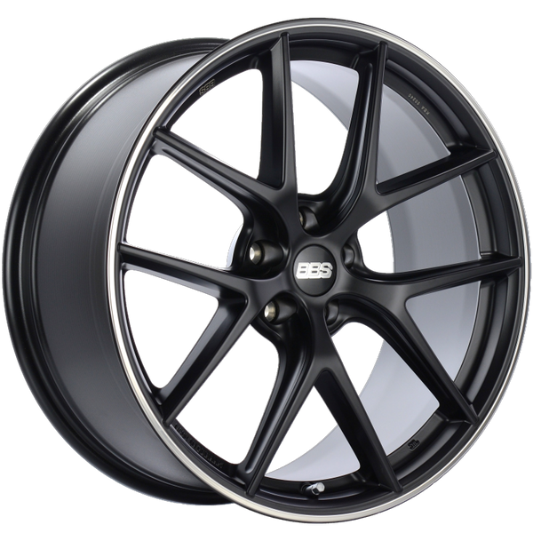 BBS Roue CI-R 20x9.5 5x120 ET40 à protège-jante poli - noir satiné - PFS/agrafe 82mm requis