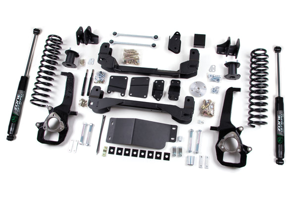 Zone Offroad 6" Lift Kit — Strut Spacer, Nitro Series, 5" Coil Springs — 2013-2018 Ram 1500 & 2019-2021 Ram 1500 Classic, 4WD (ZOND41N)