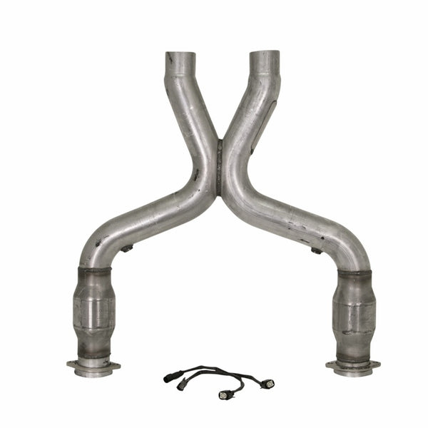 BBK Tuyau intermédiaire court en X avec convertisseurs catalytiques 3.0 pour collecteurs à tubes longs BBK 11-14 Mustang 5.0