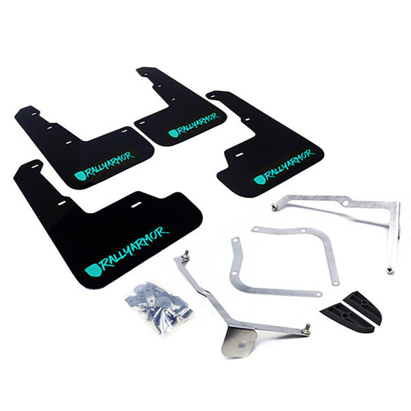 Rally Armor Garde-boue UR avec logo police Altered sarcelle 15-21 Subaru WRX/STI - noir