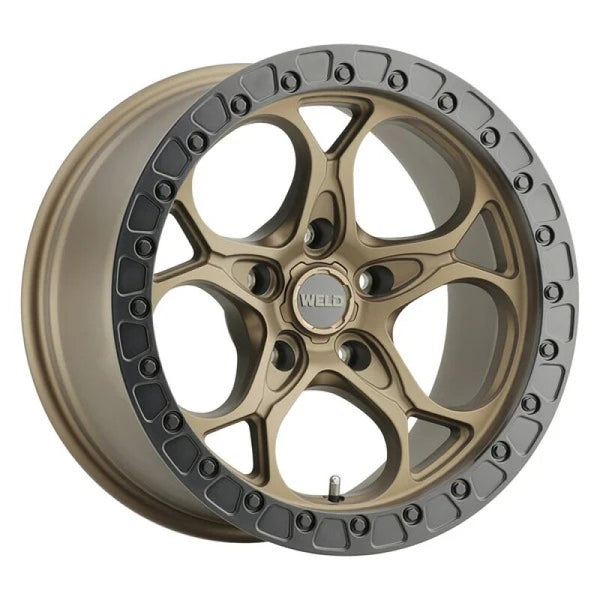 Weld Off-Road Roue Ledge 5 20x10 5x127 ET-18 BS 4.75 71.5 - bronze satiné / anneau noir satiné