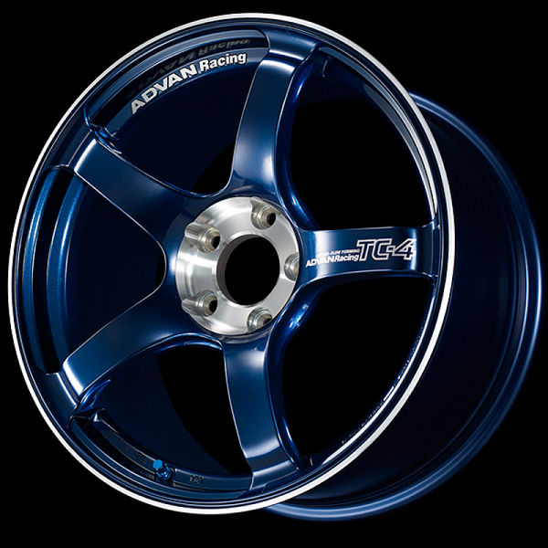 Advan Roue TC-4 SE 18x9.5 / +45 déport / 5x100 / 63mm alésage / bleu indigo Racing et coupe diamant