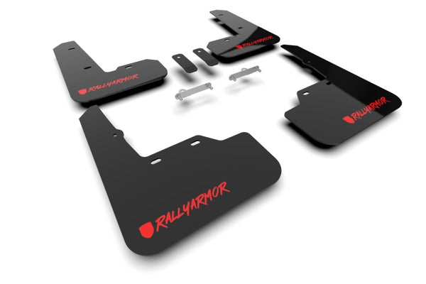 Rally Armor Garde-boue UR avec logo police Altered rouge 22-26 Subaru WRX - noir