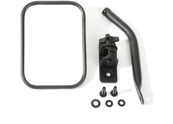 Rugged Ridge 9718 Wrangler Quick Release Mirror Kit Textured Black Rectangular