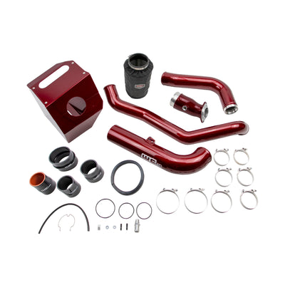 Wehrli Ensemble groupé d'admission haut débit Stage 2 17-19 Chevrolet 6.6L L5P Duramax - rouge