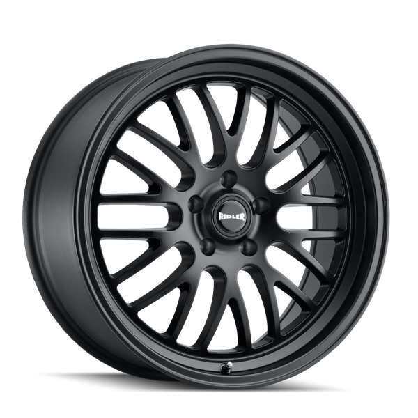 Ridler 607 22x10.5 / 5x115 BP / 25mm Offset / 72.62mm Hub Matte Black Wheel