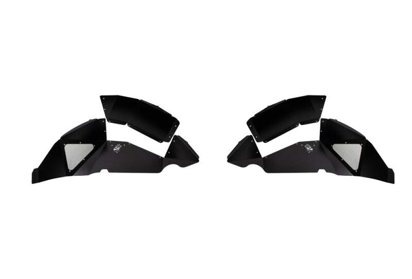 Fishbone Offroad 2018+ Jeep Wrangler JL Rear Pair Aluminum - Black Powdercoat Inner Fenders
