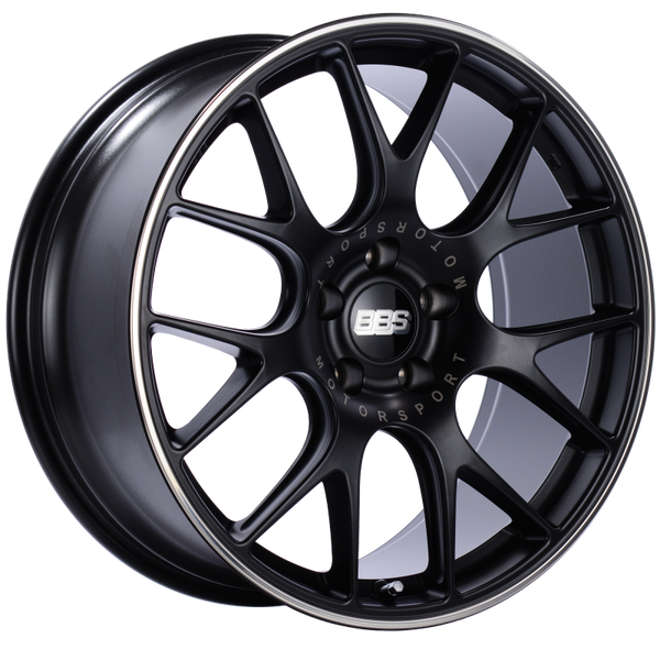 BBS Roue CH-R 20x9 5x120 ET29 à protège-jante poli - noir satiné - PFS/agrafe 82mm requis