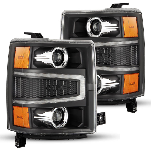 AlphaRex Phares à projecteur - noir — 2014-2015 Chevy 1500 (880245)