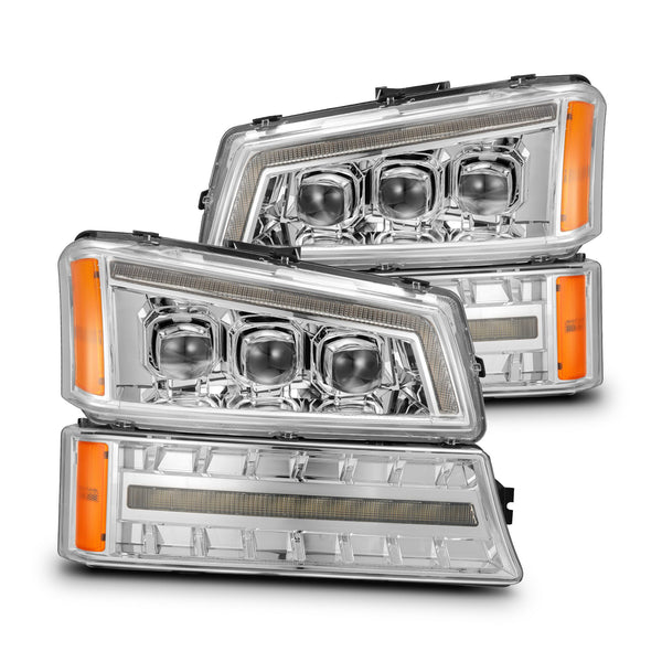 AlphaRex Phares à projecteur - chrome — 2003-2006 Chevy Silverado 1500/2500HD/3500HD/Avalanche (880255)