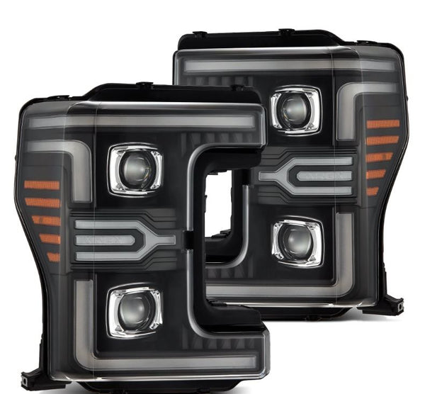 AlphaRex Projector Headlights Black — 2017-2019 Ford F-250/350/450/550 (880323)