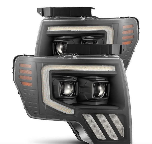 AlphaRex Projector Headlights Black — 2009-2014 Ford F-150 (880481)
