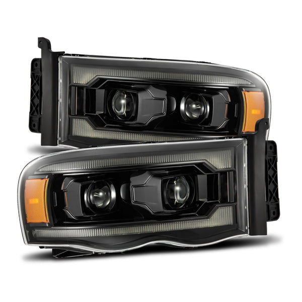 AlphaRex Projector Headlights Alpha-Black — 2003-2005 Dodge Ram 1500 (880572)